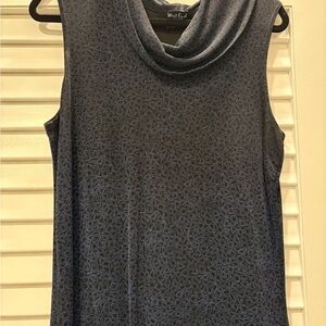 Elegant Black and Blue Blouse